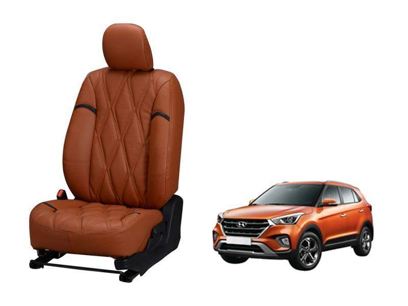 Hyundai Creta (2018) Nappa Leather Seat Cover - Kite Design