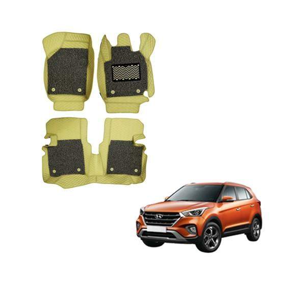 Hyundai Creta (2018) Spacious 7D Foot Mattress - Beige Colour