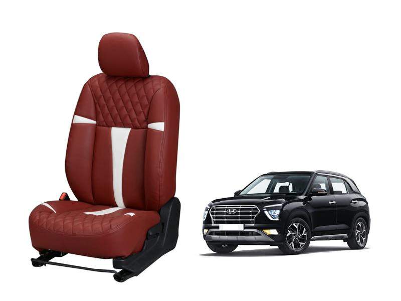 Hyundai Creta (2020) Art Leather Seat Cover - Racing Design