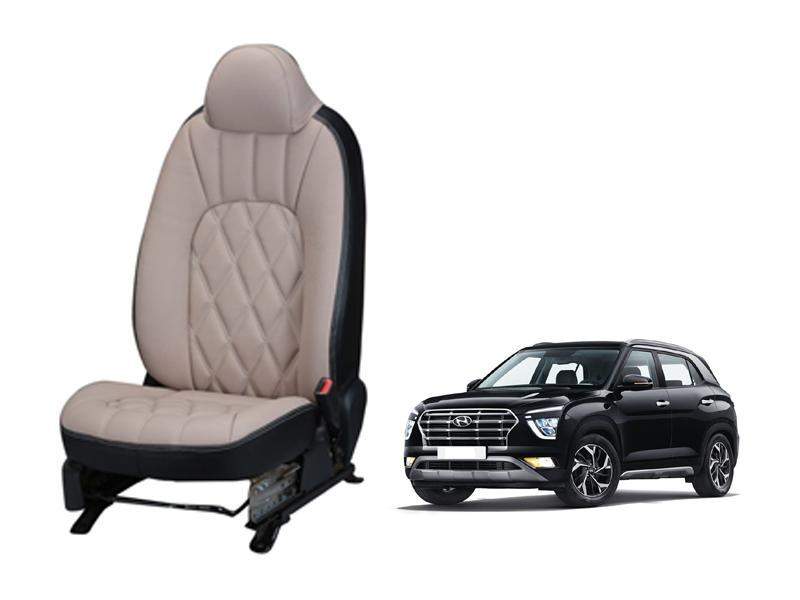 Hyundai Creta (2020) Art Leather Seat Cover - Threading Design