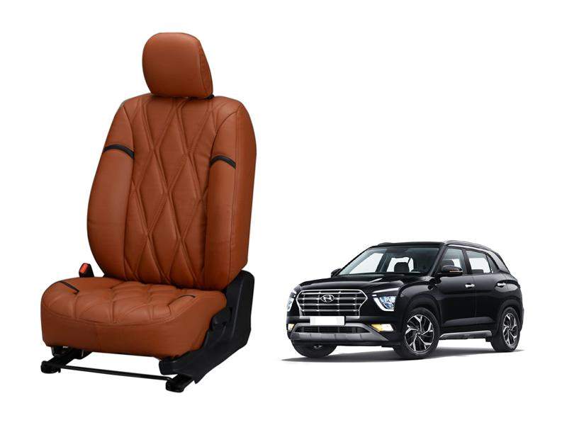 Hyundai Creta (2020) Nappa Leather Seat Cover - Kite Design