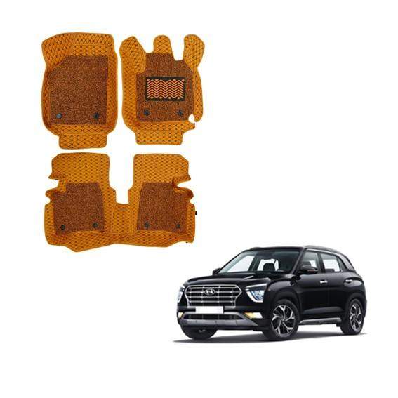 Hyundai Creta (2020) Luxury 7D Boot Mat - Tan Colour