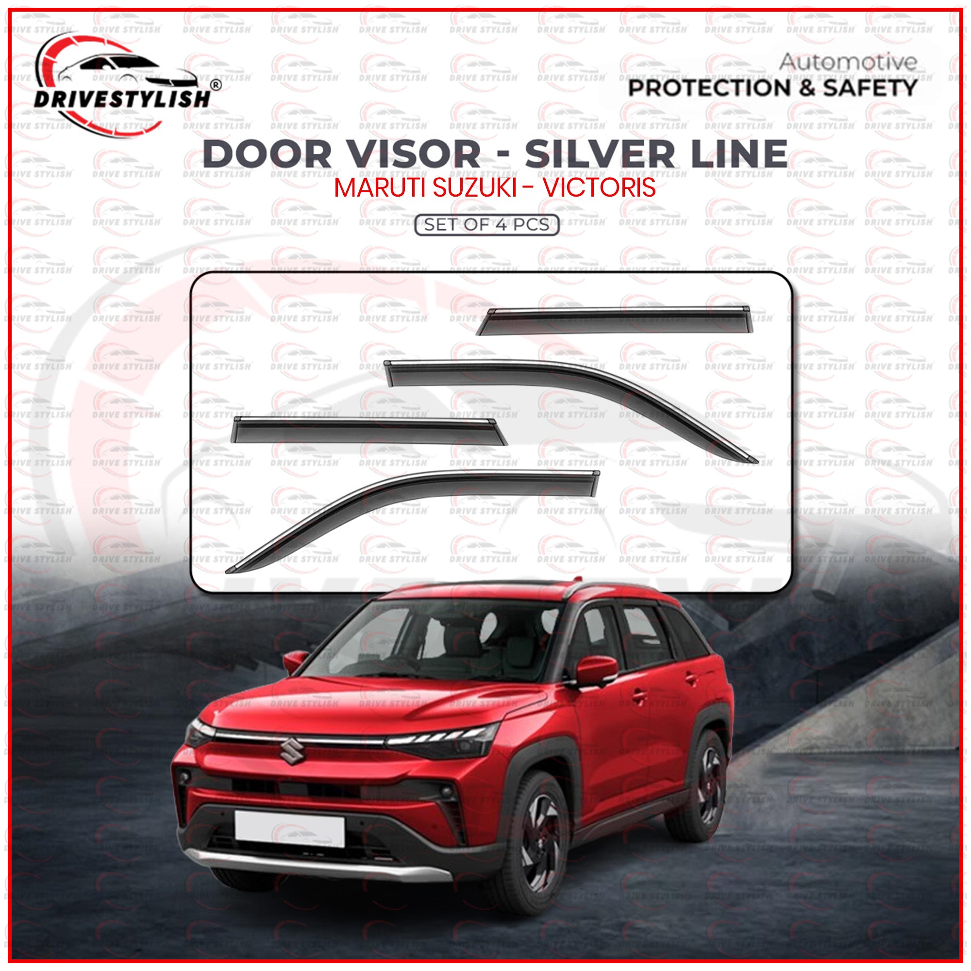 Door Visors for Maruti Suzuki Victoris || Rain and Wind Visors