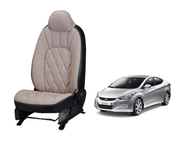 Hyundai Elantra Art Leather Seat Cover - Threading Design