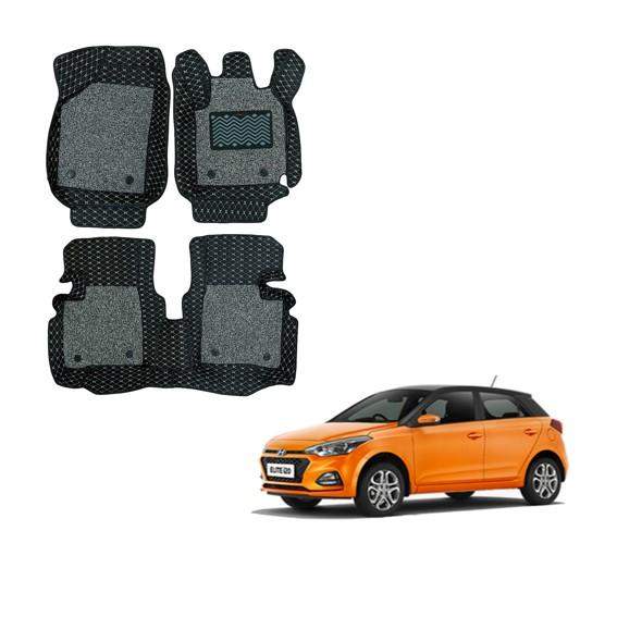 Hyundai Elite i-20 (2018-2019) Waterproof Foot Mats - Black/Grey Colour