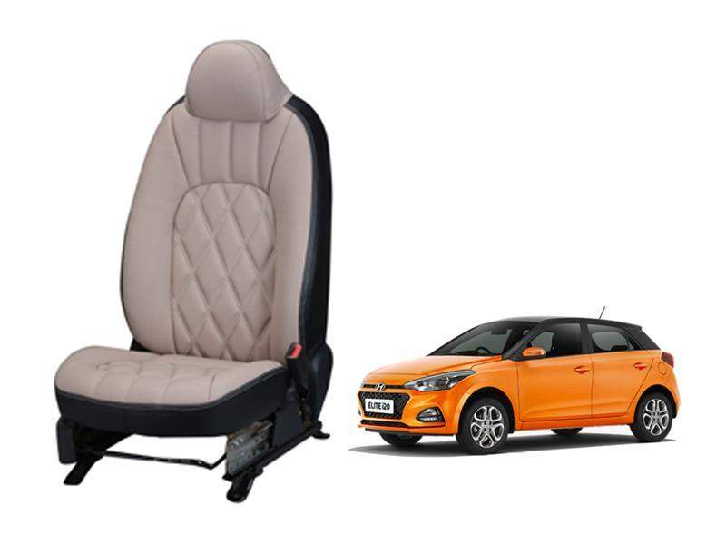 Hyundai Elite i-20 (2018-2019) Art Leather Seat Cover - Threading Design