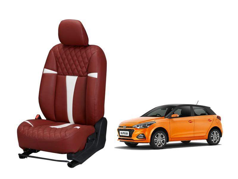Hyundai Elite i-20 (2018-2019) Art Leather Seat Cover - Racing Design