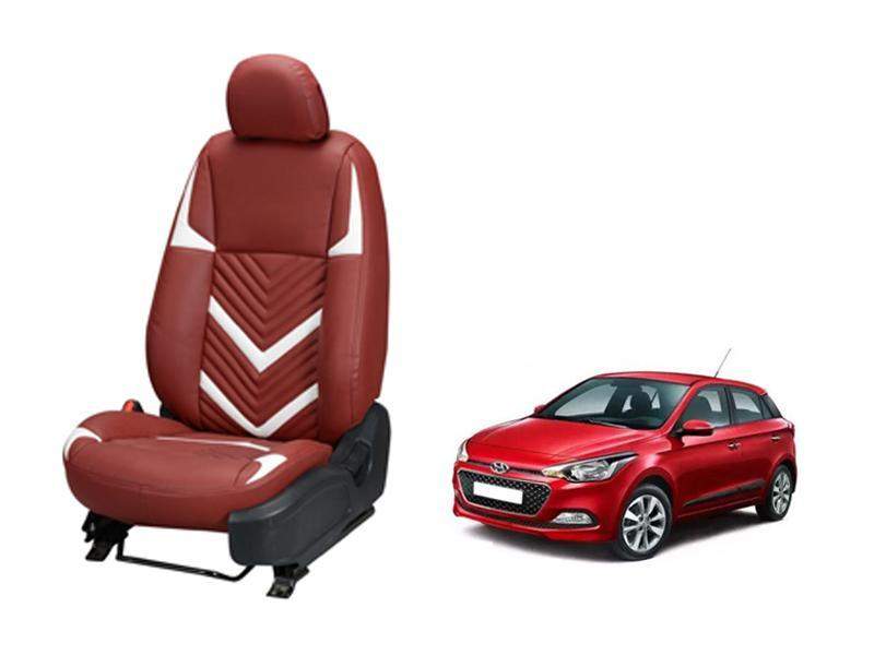 Hyundai Elite i-20 (2014-2017) Art Leather Seat Cover in Zig-Zag Design