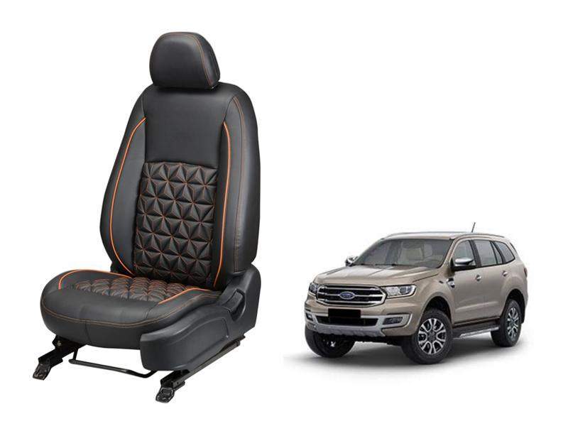 Ford Endeavour Nappa Leather Seat Cover in Diamond-Cut Series