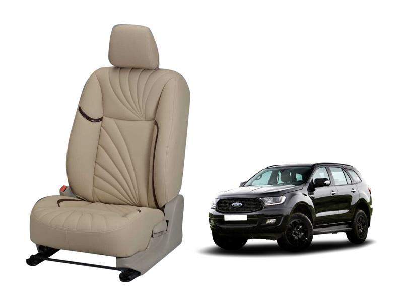 Ford Endeavour (2017) and Onwards Nappa Leather Seat Cover - Dove Design