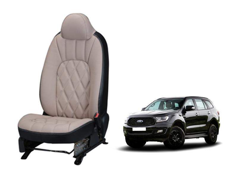 Ford Endeavour (2017) and Onwards Art Leather Seat Cover - Threading Design | DriveStylish