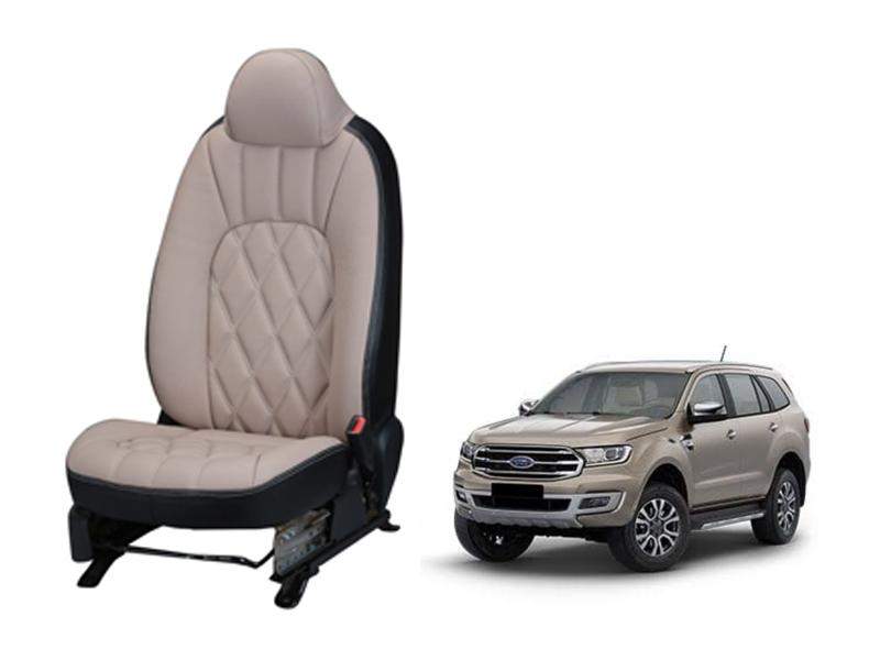 Ford Endeavour Art Leather Seat Cover - Threading Design | DriveStylish