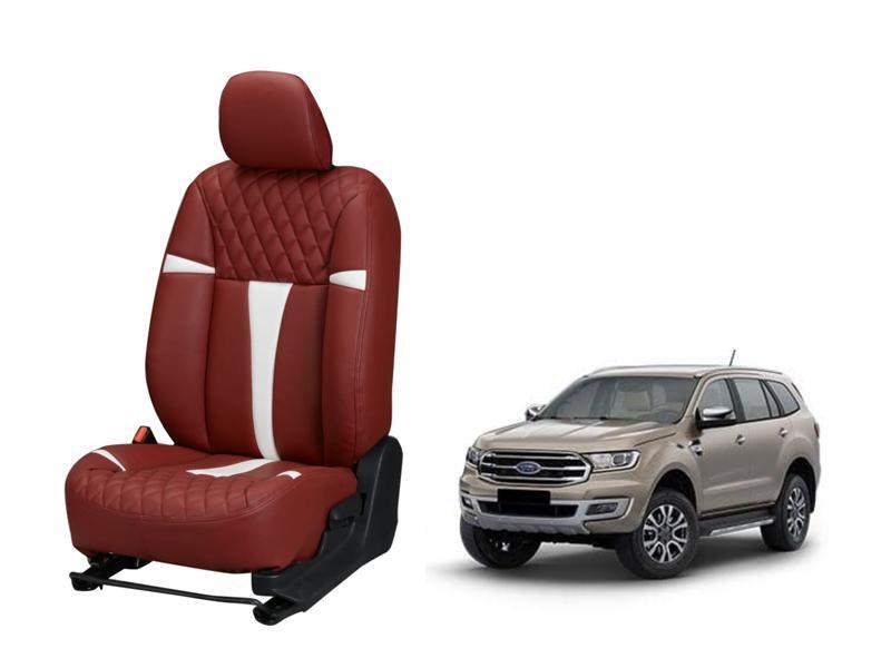 Ford Endeavour Art Leather Seat Cover - Racing Design | DriveStylish