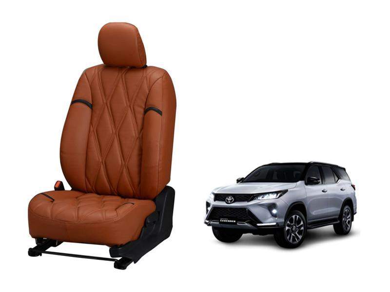 Toyota Fortuner Legender Nappa Leather Seat Cover - Kite Design