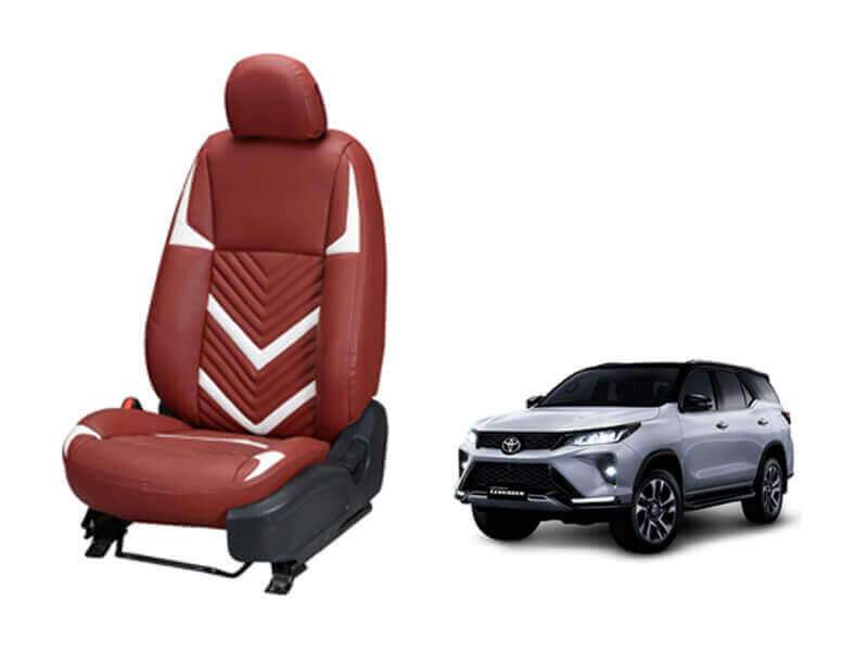 Toyota Fortuner Legender Art Leather Seat Cover in Zig-Zag Design