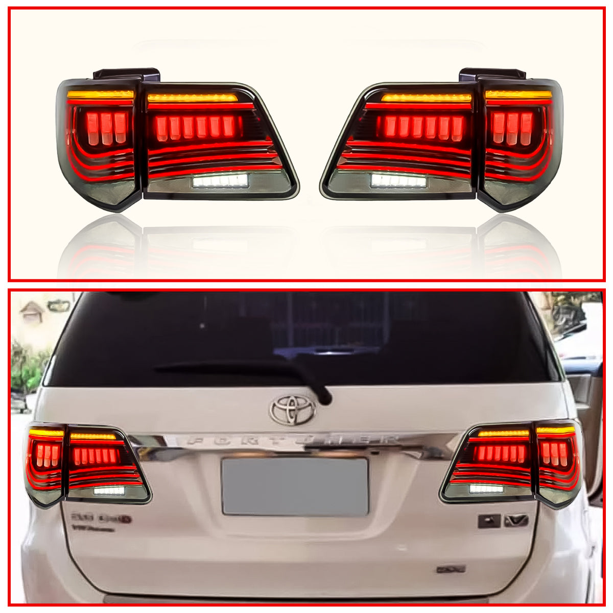 Fortuner 2012–2015 Dodge-Style LED Taillights