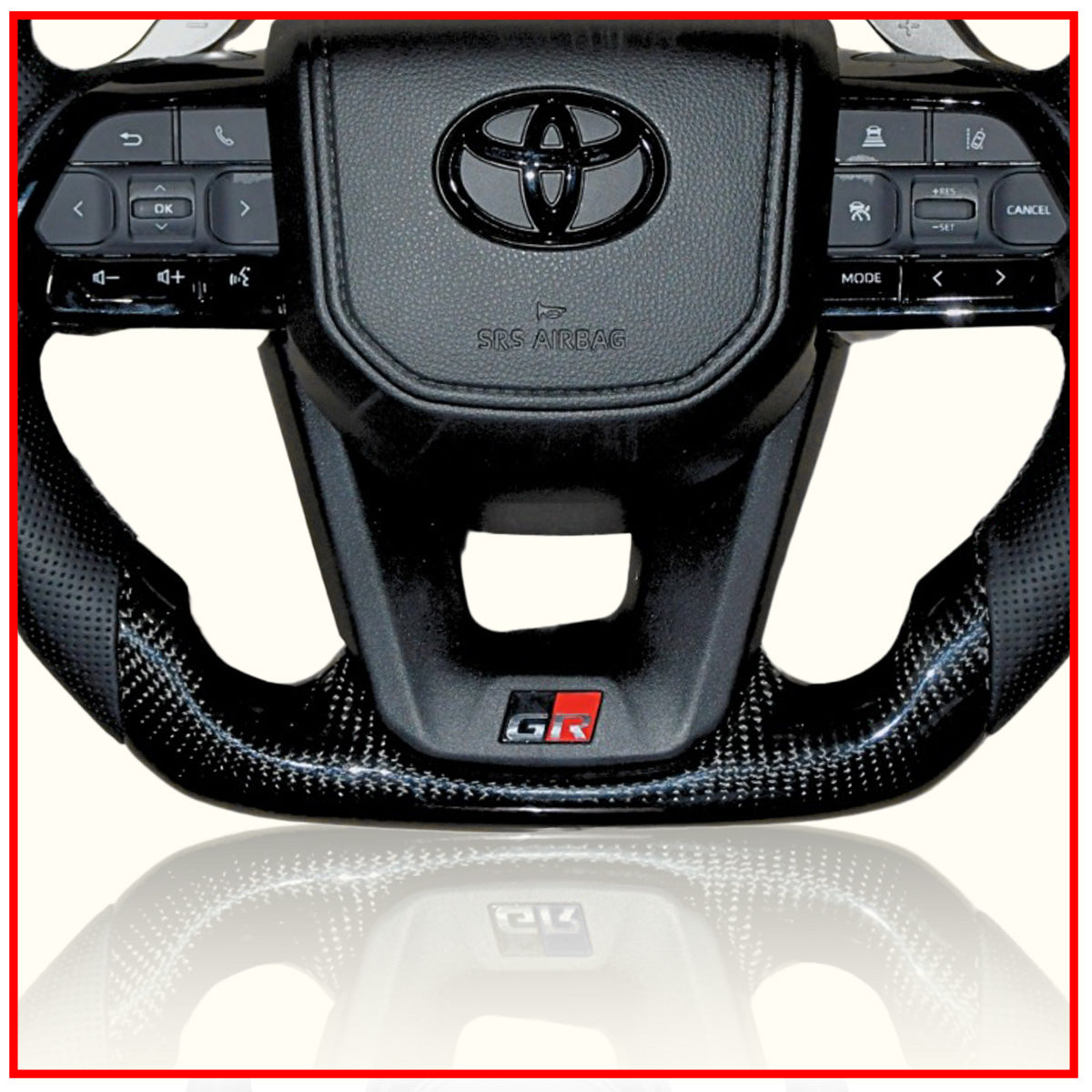 Fortuner Real Carbon Steering Wheel GR Style With Paddle Shifters