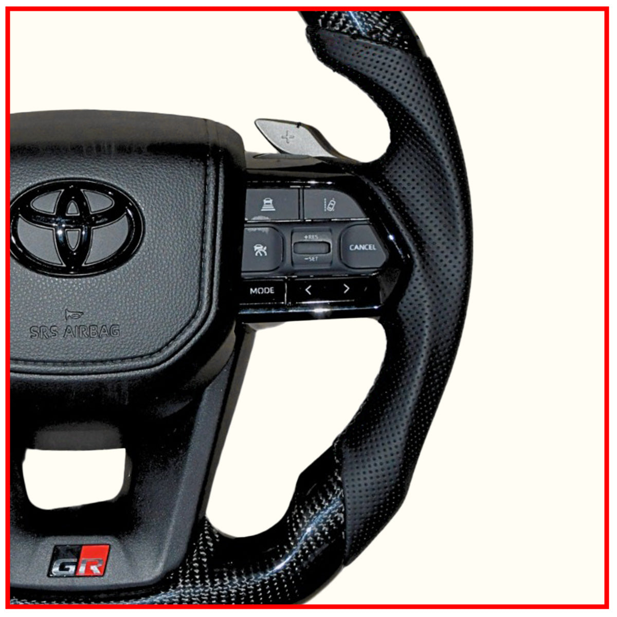 Fortuner Real Carbon Steering Wheel GR Style With Paddle Shifters