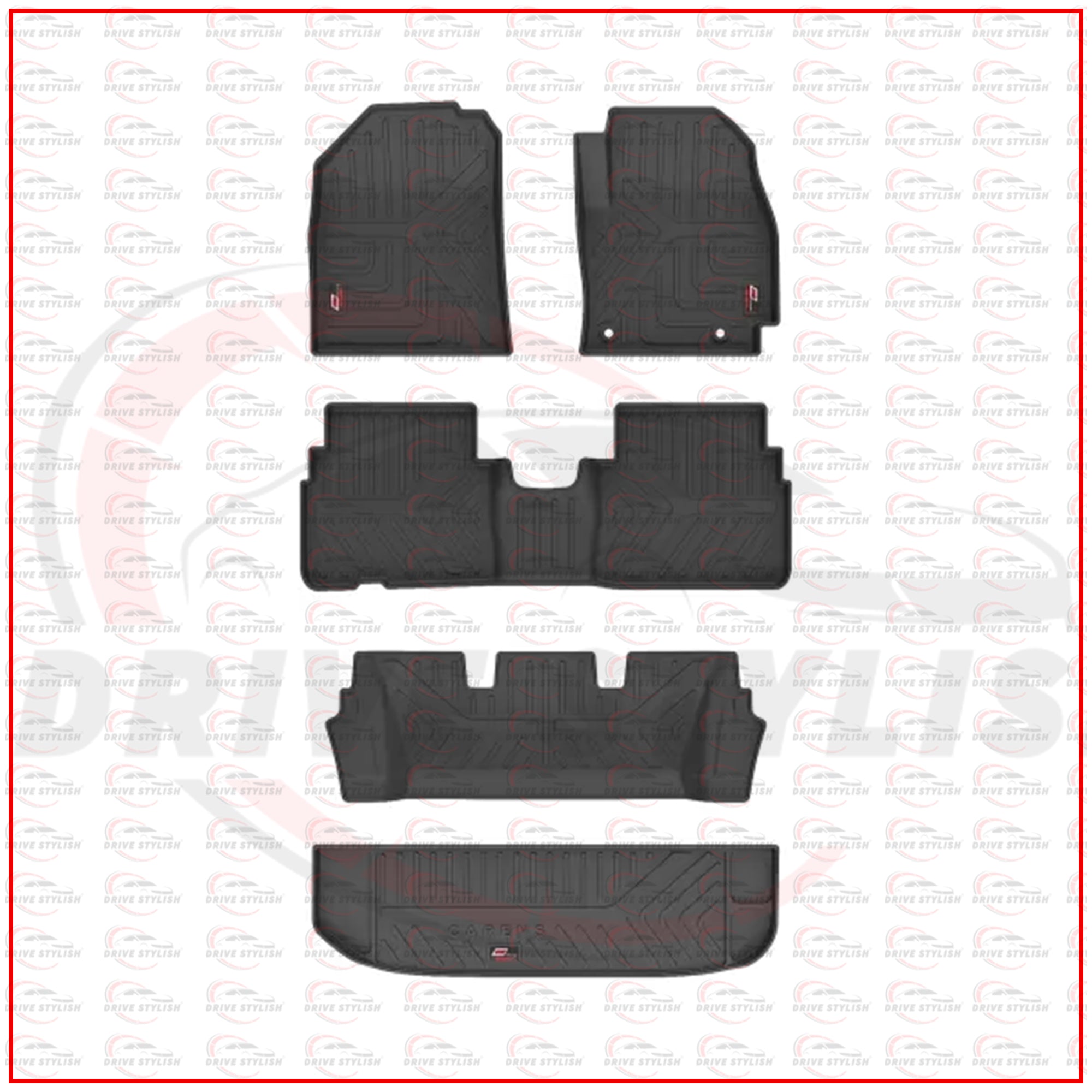 GFX LifeLong Floor Mats for 2025 Kia Carens Clavis || With Boot/Trunk Mat