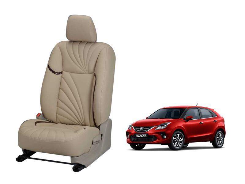 Toyota Glanza Dove Series 3D Custom Nappa Leather Car Seat Covers