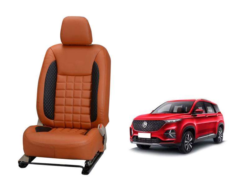 MG Hector+ Prism Series 3D Custom Nappa Leather Car Seat Covers