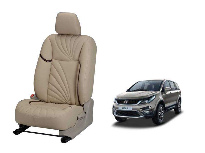 Tata Hexa Dove Series 3D Custom Nappa Leather Car Seat Covers