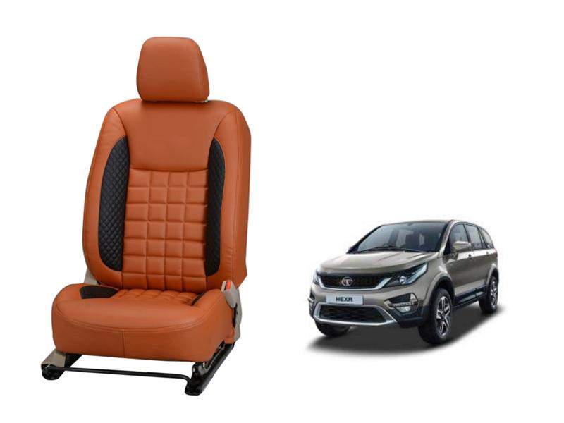 Tata Hexa Prism Series 3D Custom Nappa Leather Car Seat Covers
