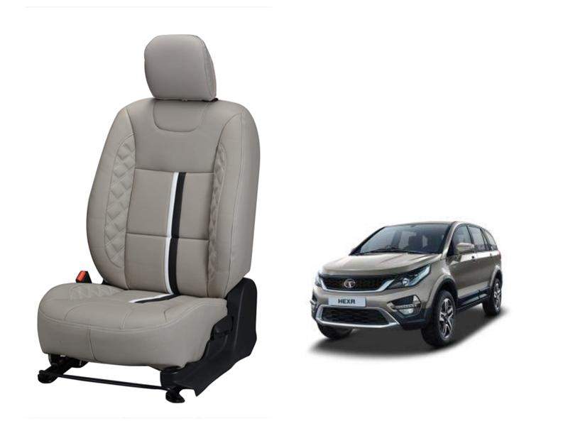 Tata Hexa Trace Series 3D Custom Nappa Leather Car Seat Covers