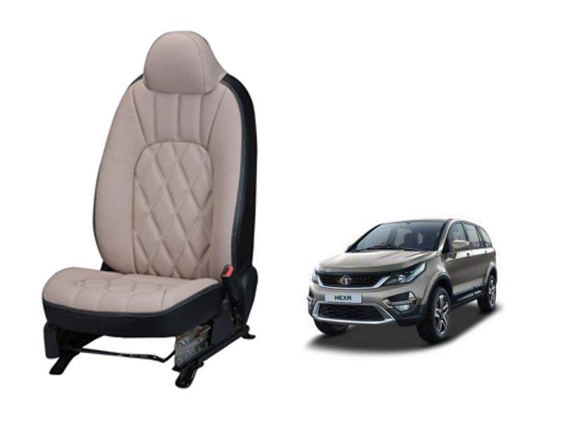 Tata Hexa Threading SERIES 3D CUSTOM ART LEATHER CAR SEAT COVERS
