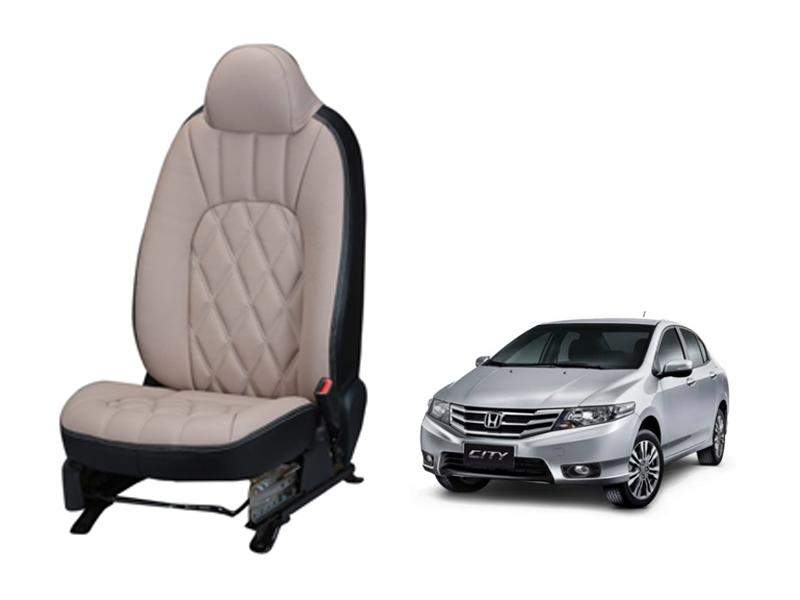 Honda City i-VTEC (2010) Art Leather Seat Cover - Threading Design