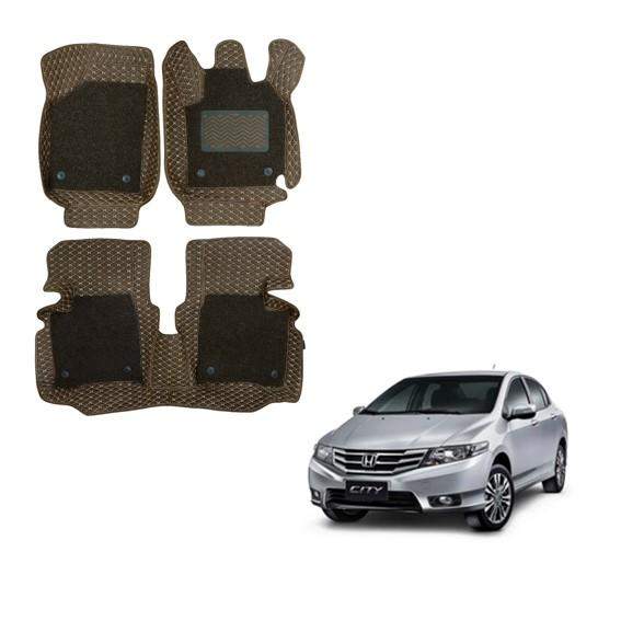 Honda City i-VTEC (2010) Attractive 7D Boot Mat - Brown Colour