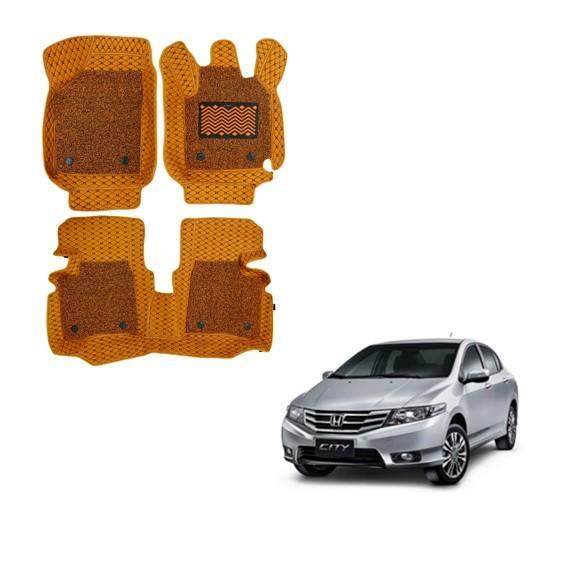 Honda City i-VTEC (2010) Luxury 7D Mat Carpet - Tan Colour