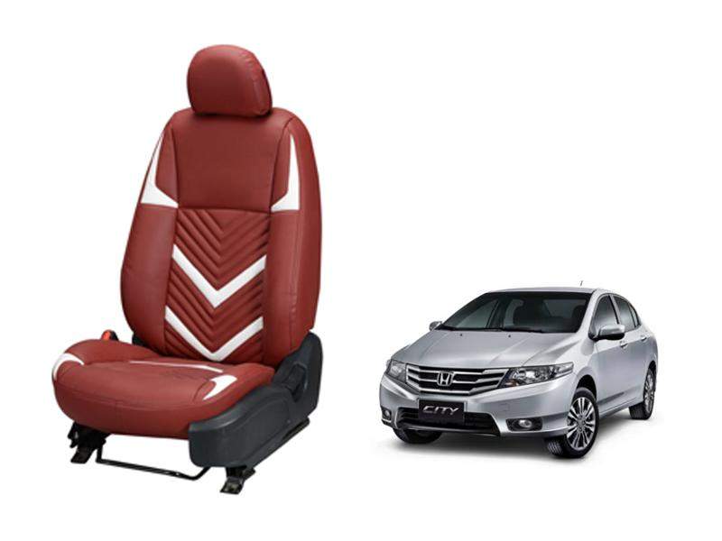 Honda City i-VTEC (2010) Art Leather Seat Cover in Zig-Zag Design