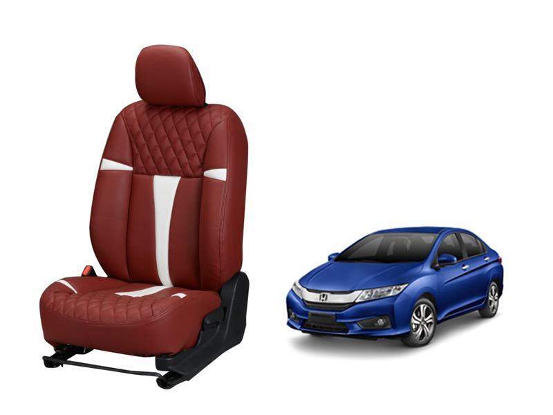 Honda City (2014) Art Leather Seat Cover - Racing Design