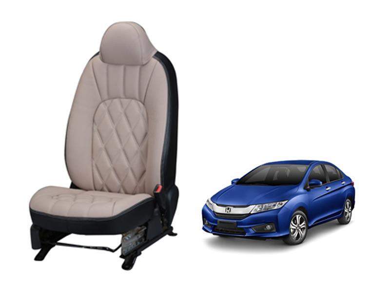 Honda City (2014) Art Leather Seat Cover - Threading Design