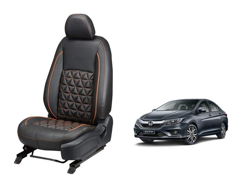 Honda City (2017) Nappa Leather Seat Cover in Diamond-Cut Series