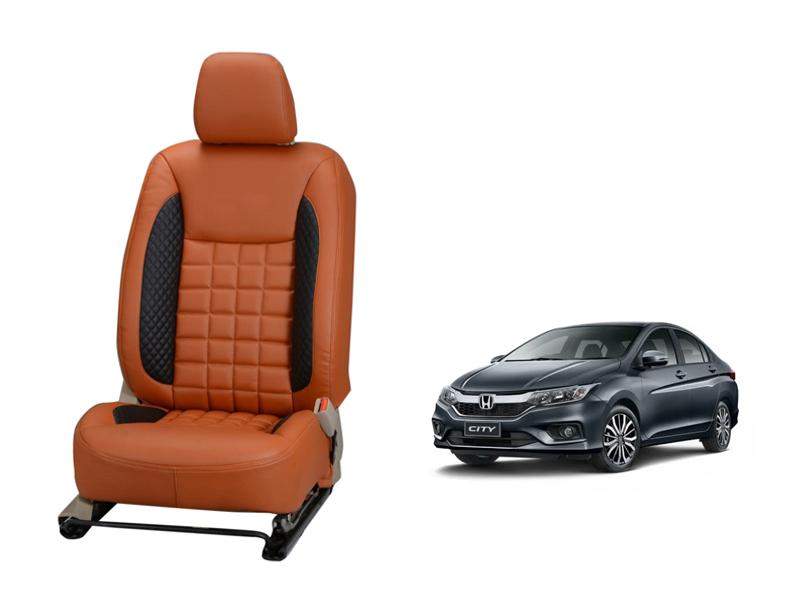 Honda City (2014) Nappa Leather Seat Cover - Prism Design