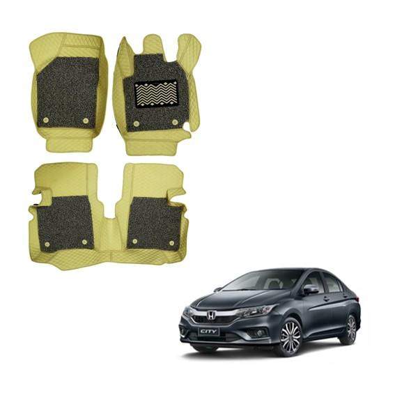 Honda City (2017) Deluxe 7D Floor Mats - Beige Colour