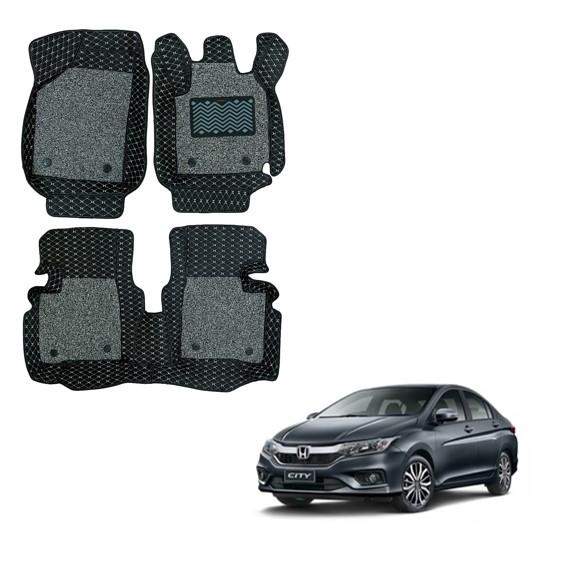 Honda City (2017) Illustrious Foot Mats - Black/Grey Colour