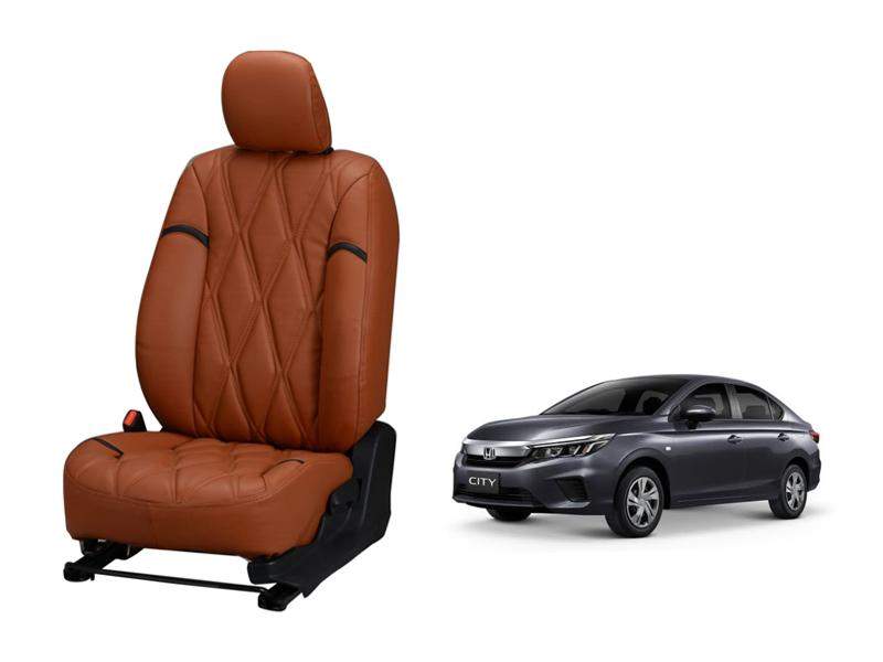 Honda City (2020) Nappa Leather Seat Cover - Kite Design