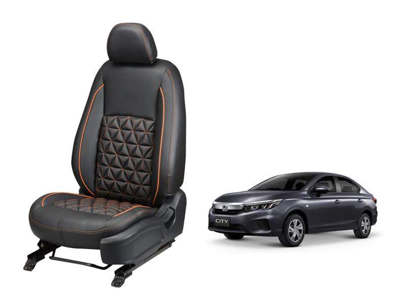 Honda City (2020) Nappa Leather Seat Cover in Diamond-Cut Series