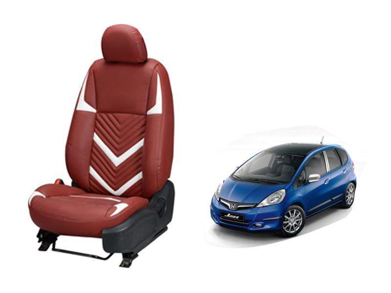 Honda Jazz Art Leather Seat Cover in Zig-Zag Design