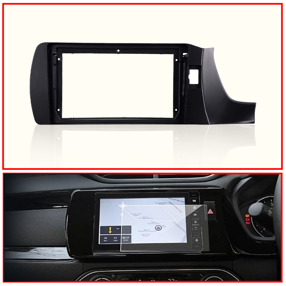 Honda Amaze 2018 android stereo frame 9 inch With Socket and Canbus