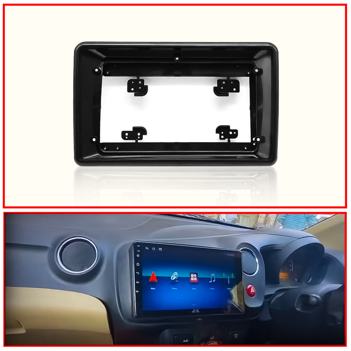 Honda Brio android stereo frame 9 inch With Socket