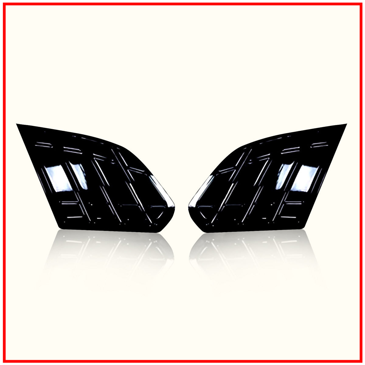 Hyryder Rear Window Side Louvers || Glossy Black Finish