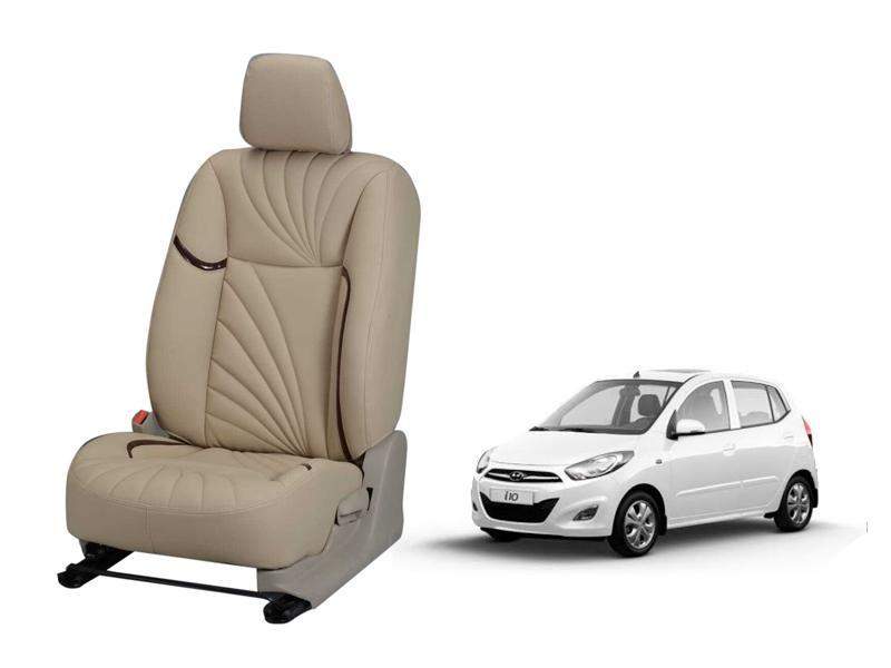 Hyundai i10 Nappa Leather Seat Cover Dove Design