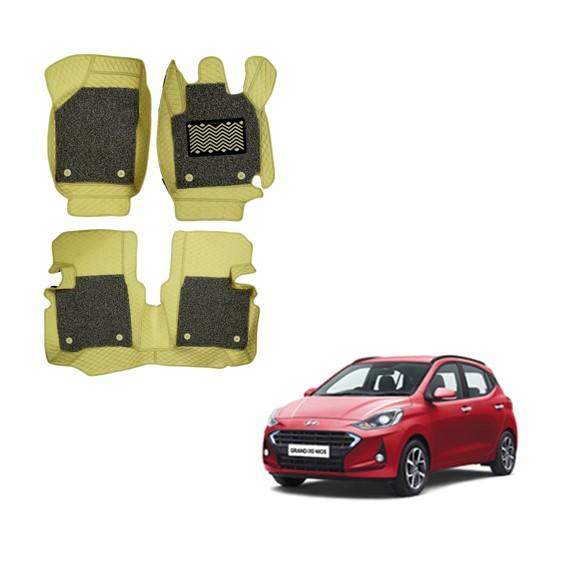 Hyundai Grand i-10 Nios Superior 7D Floor Mats - Beige Colour