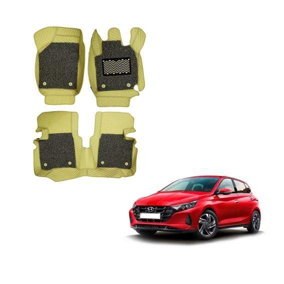Hyundai i-20 (2020) Premium 7D Floor Mats - Beige Colour