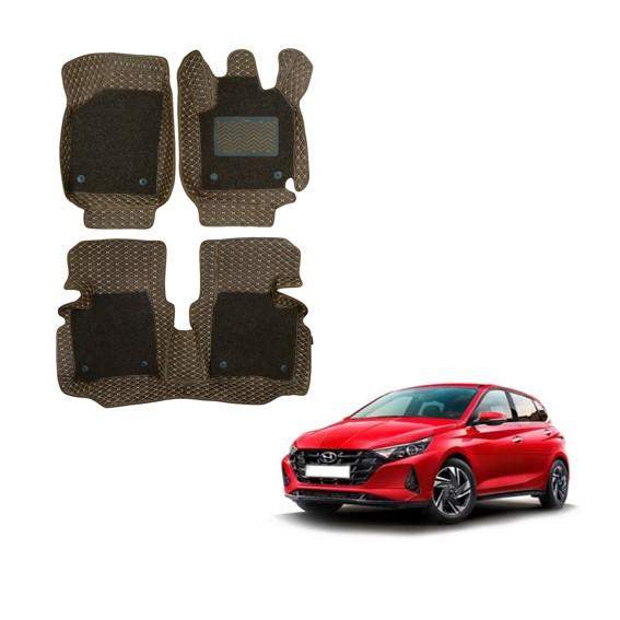 Hyundai i-20 (2020) Luxurious 7D Boot Mat - Brown Colour