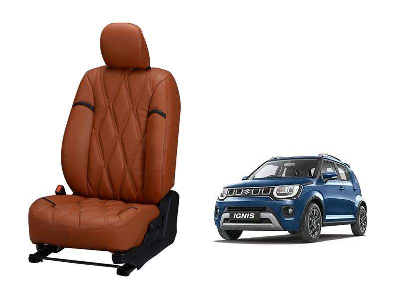 Maruti Suzuki Ignis Kite Series 3D Custom Nappa Leather Car Seat Covers